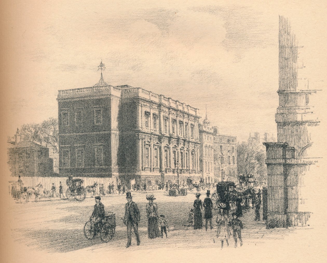 Exteriér hodovní síně, palác Whitehall, 1902 od Thomas Robert Way
