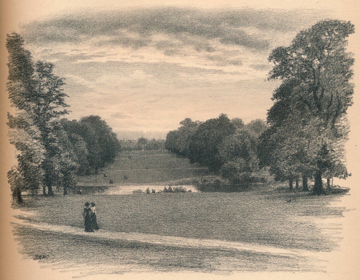 Vista, Kensingtonský palác, 1902 od Thomas Robert Way