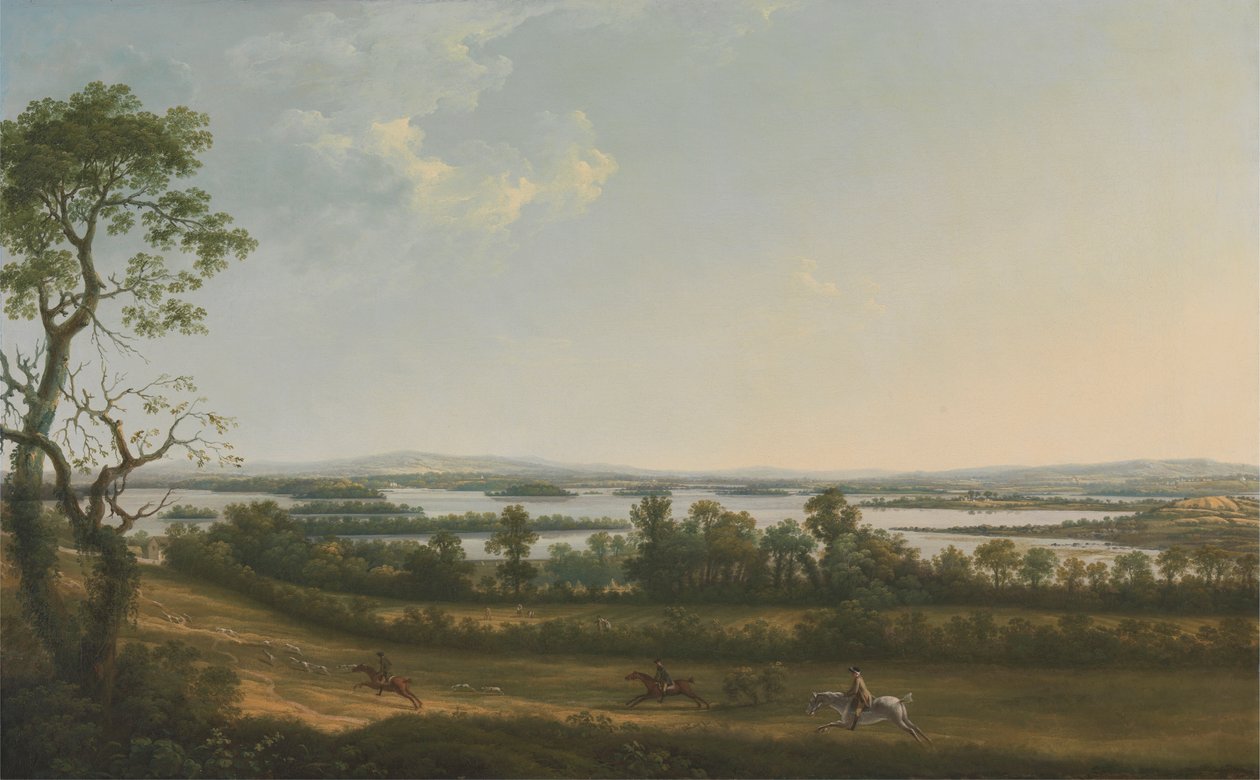 Lough Erne z Knock Ninney, s Bellisle v dálce, hrabství Fermanagh, Irsko od Thomas Roberts