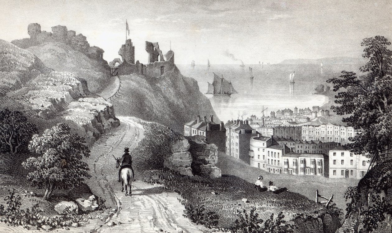 Hrad Hastings z plantáže Revda W. Wallingera, vyryl R. Martin od Thomas Ross