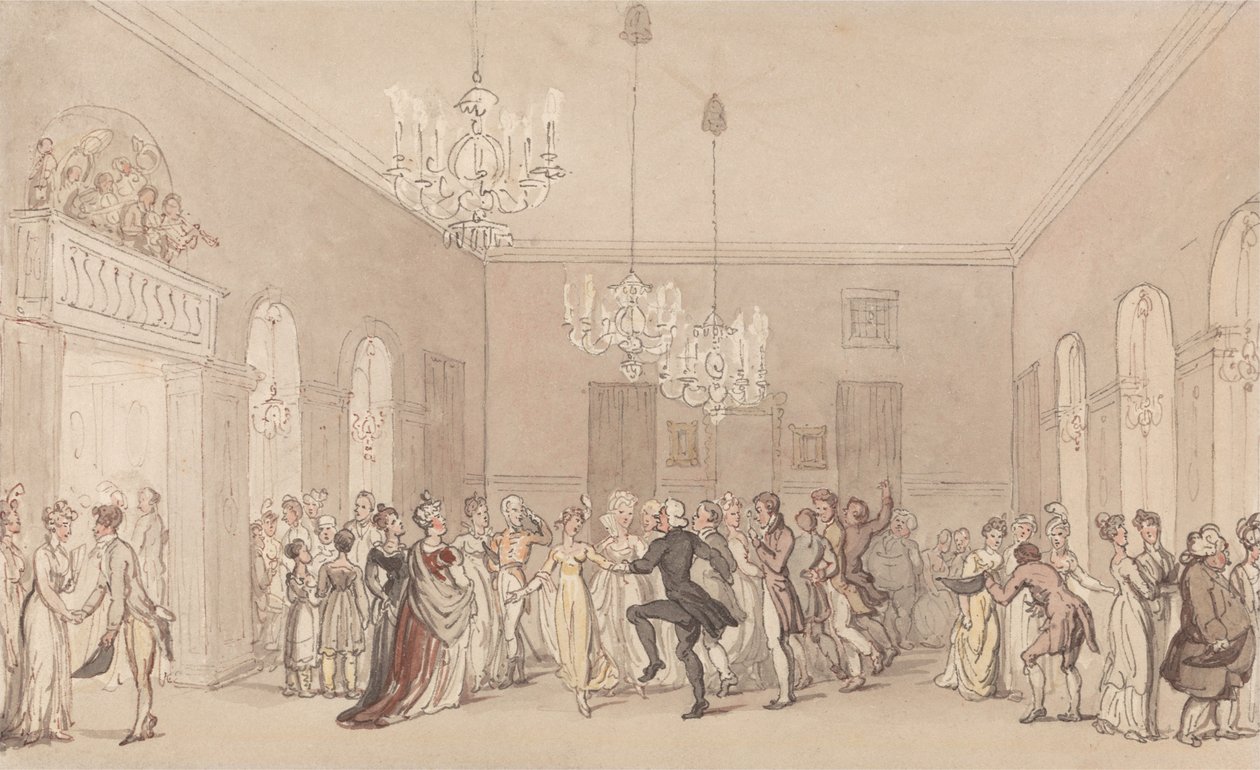 Ples ve Scarboroughu od Thomas Rowlandson
