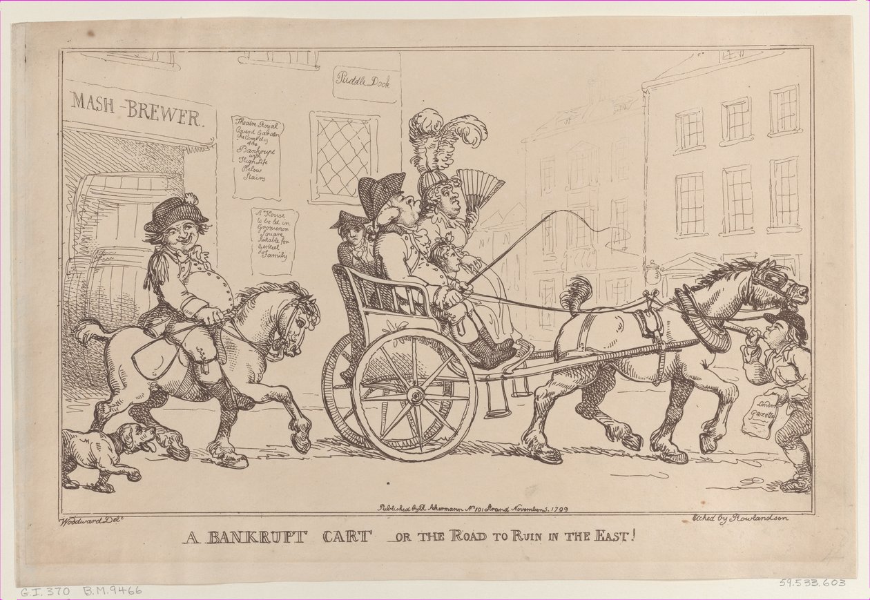 Bankrot Cart, aneb Cesta do záhuby na východě!, 5. listopadu 1799, 5. listopadu 1799. od Thomas Rowlandson