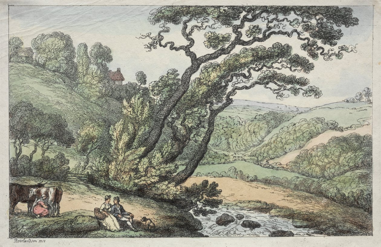 Pohled na Cornwall od Thomas Rowlandson