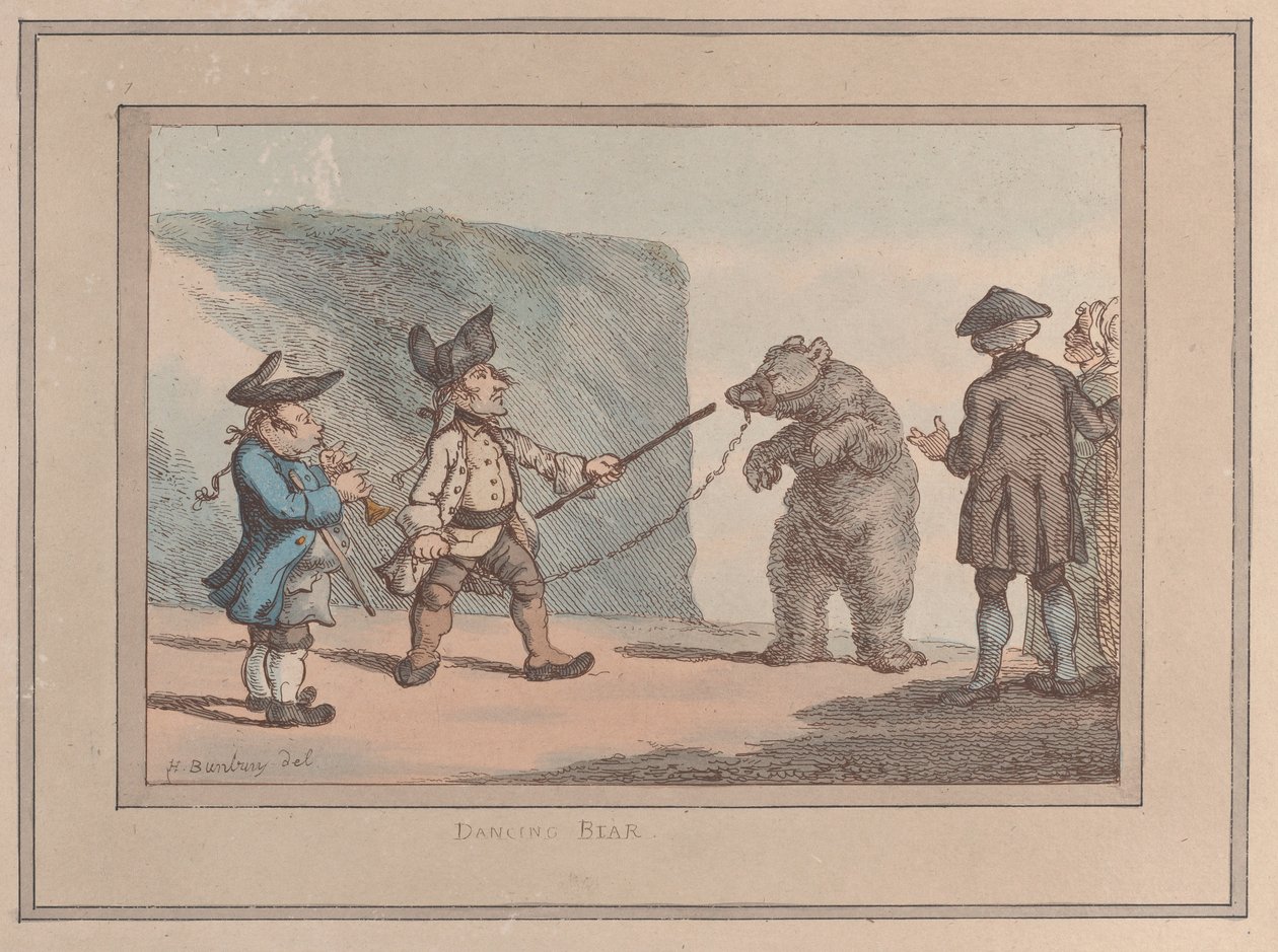 Tančící medvěd, 1800-1827., 1800-1827. od Thomas Rowlandson