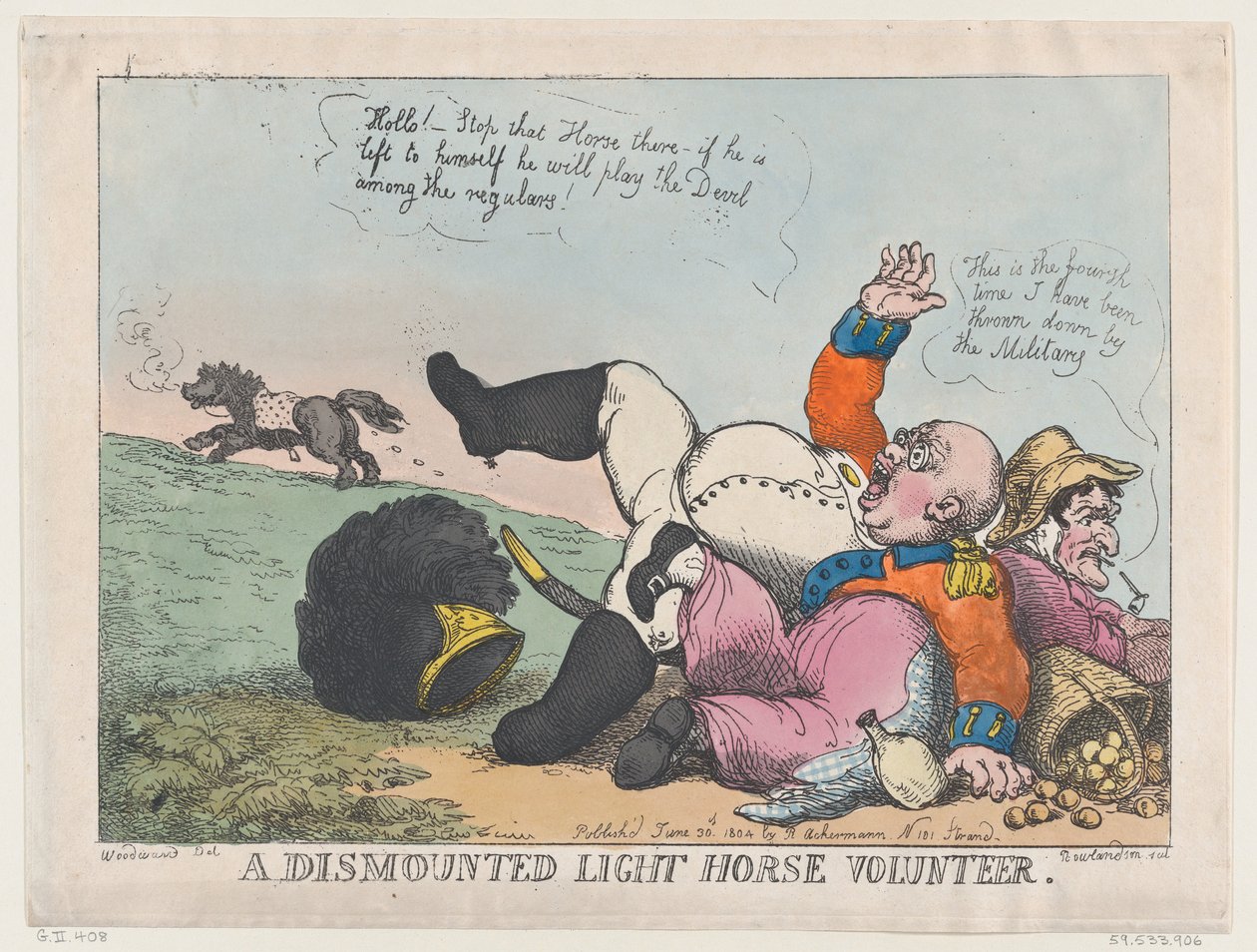 A Dismounted Light Horse Volunteer, 30. června 1804, 30. června 1804. od Thomas Rowlandson