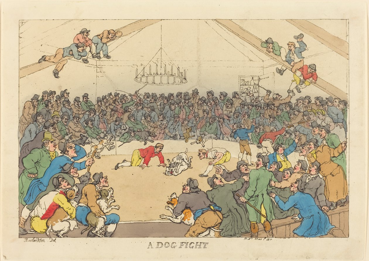 Psí zápas od Thomas Rowlandson