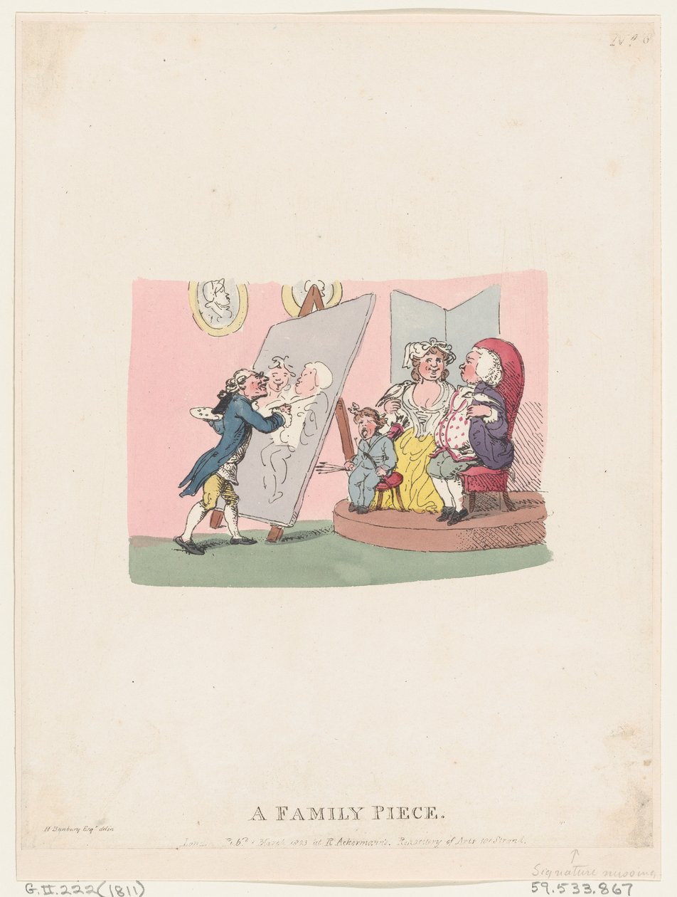 A Family Piece, publikoval 1803 později reedici., publikoval 1803 později reedici. od Thomas Rowlandson