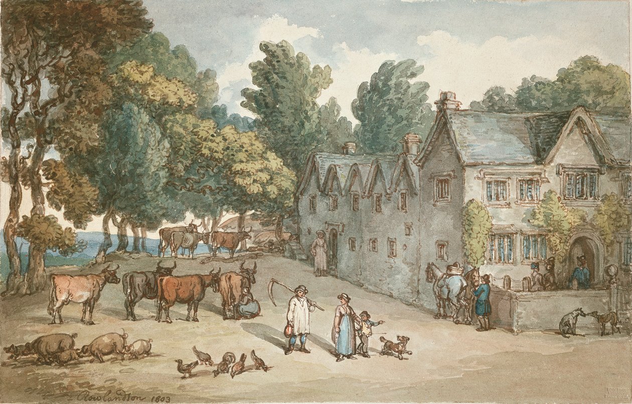 Farmhouse v Hengar, Cornwall, 1803 od Thomas Rowlandson