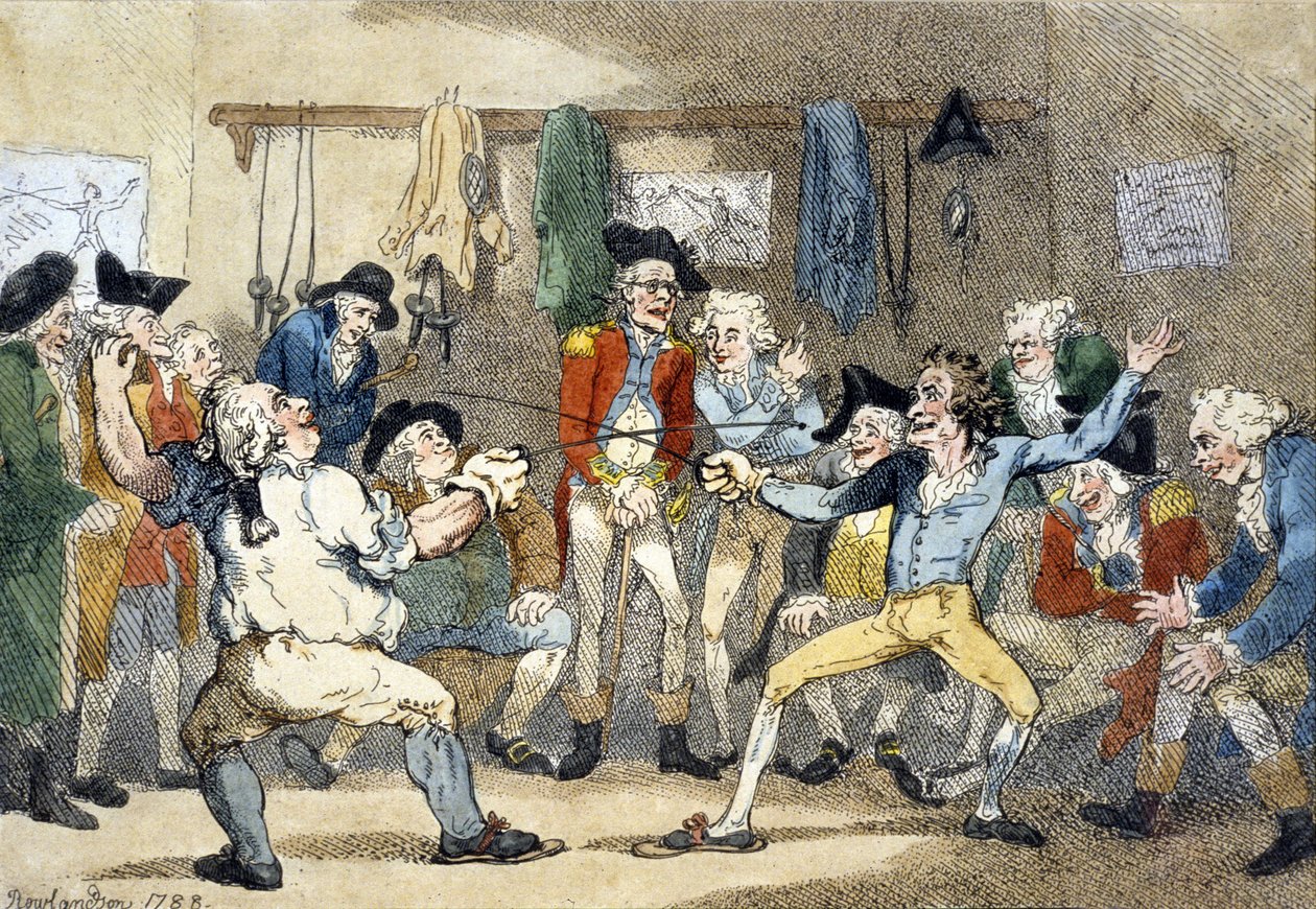 Šermířský zápas od Thomas Rowlandson