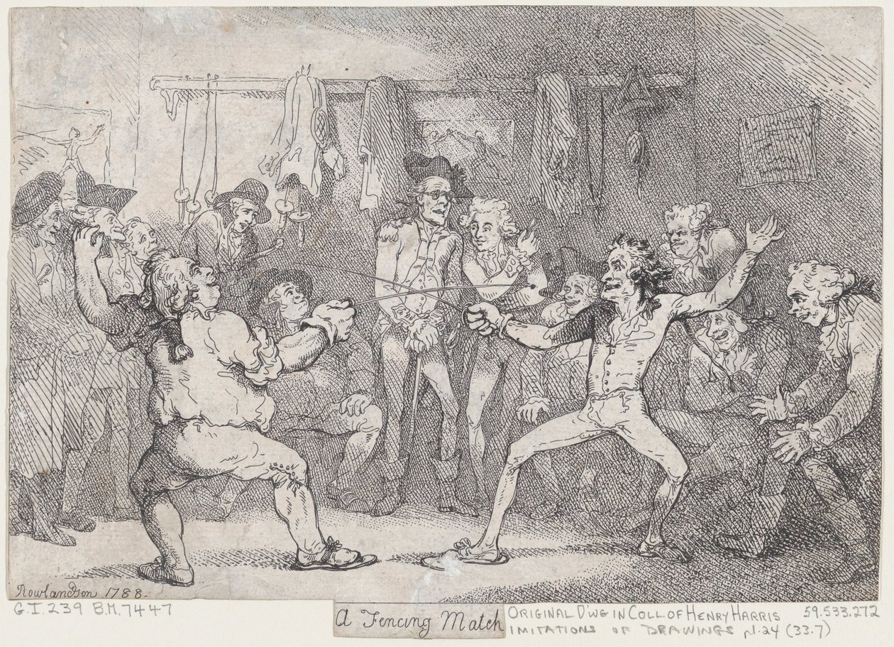 Šermířský zápas od Thomas Rowlandson