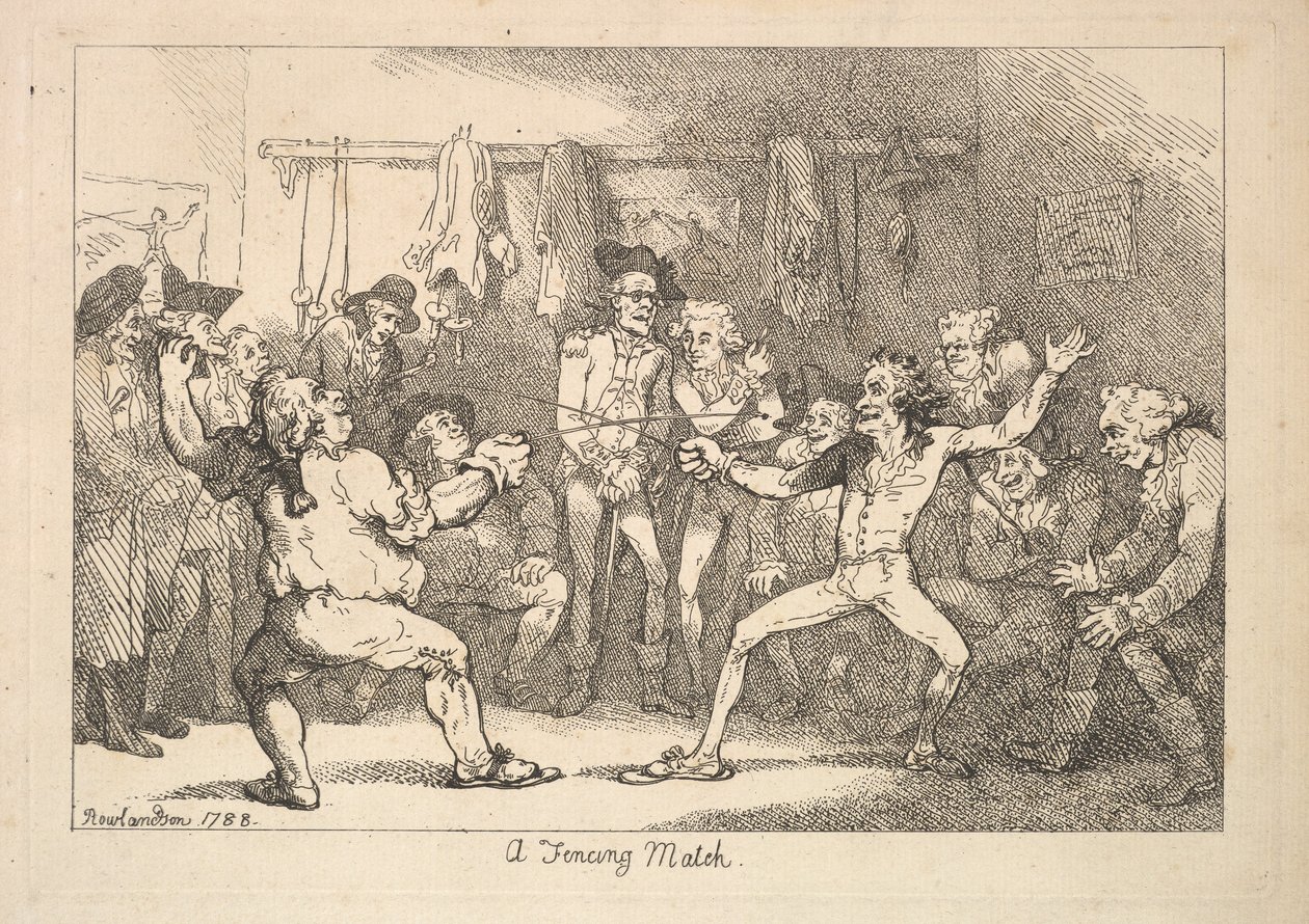 Šermířský zápas od Thomas Rowlandson