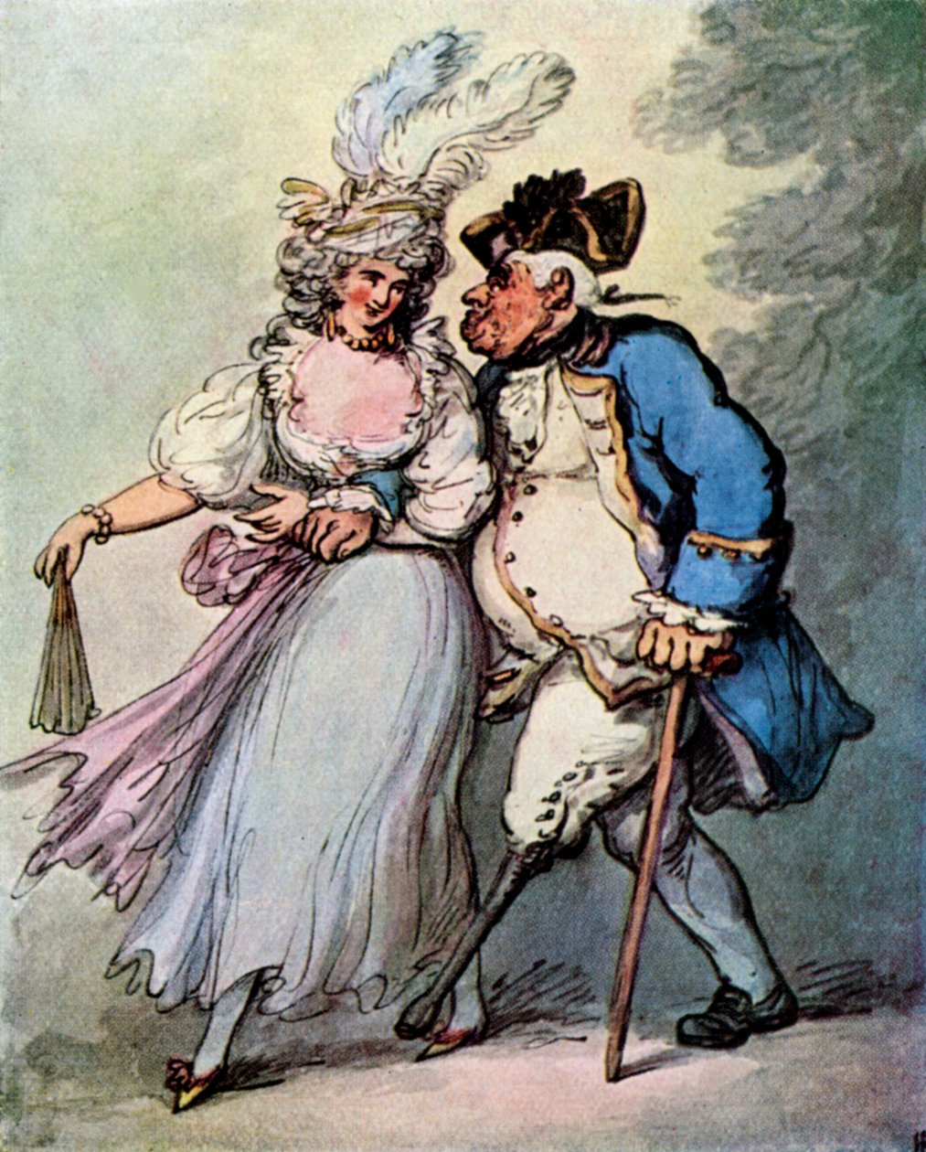 Francouzská fregata tahající anglického válečného muže do přístavu, konec 18.-začátek 19. století, 1929. od Thomas Rowlandson