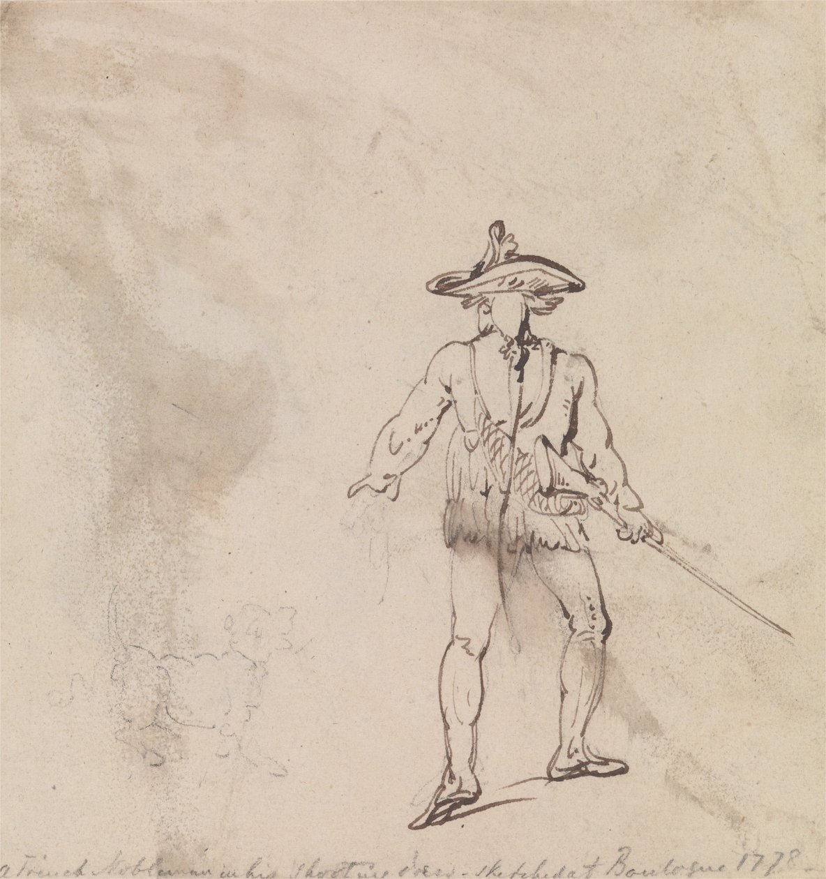 Francouzský šlechtic na lovu od Thomas Rowlandson