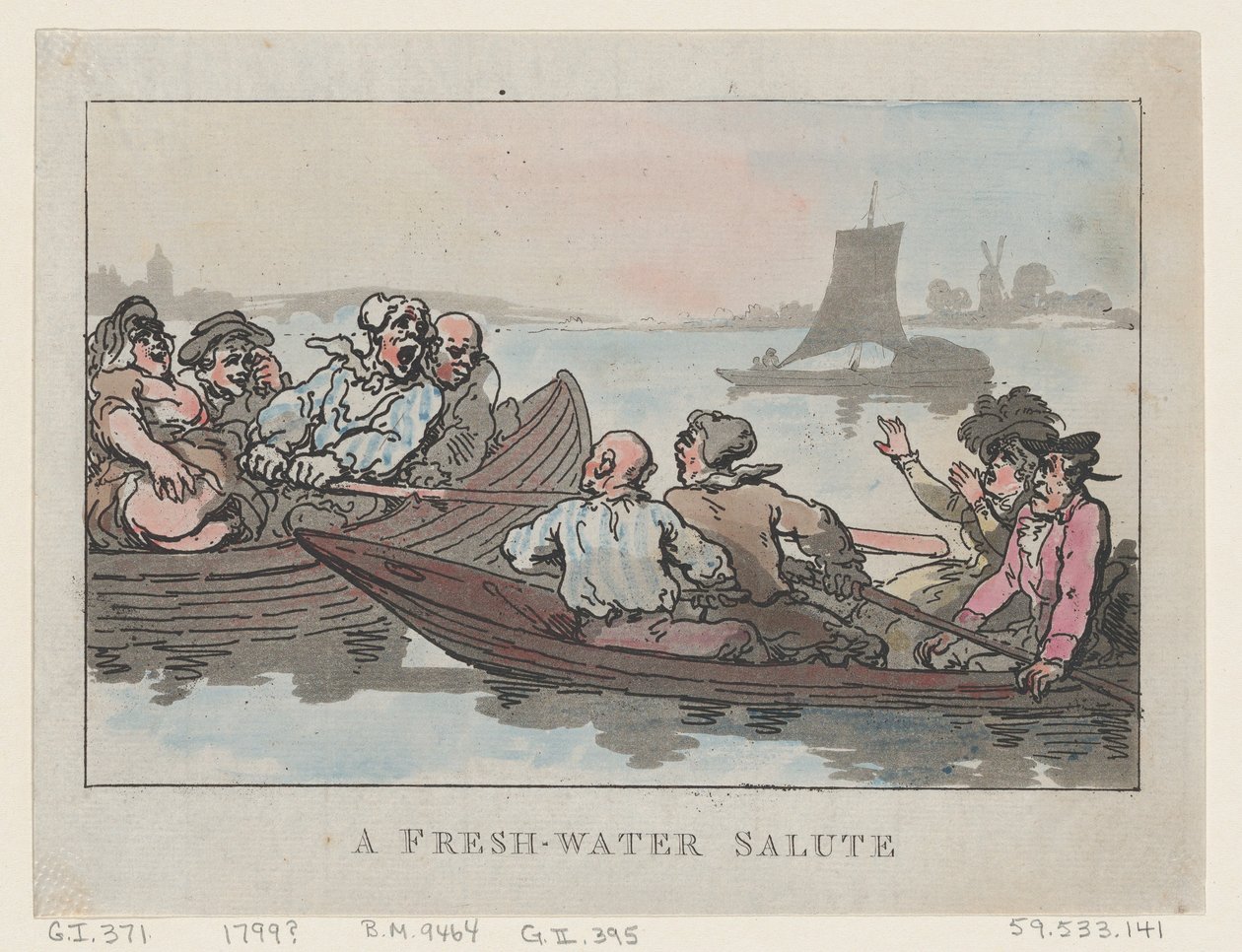 Sladkovodní pozdrav, 1799., 1799. od Thomas Rowlandson