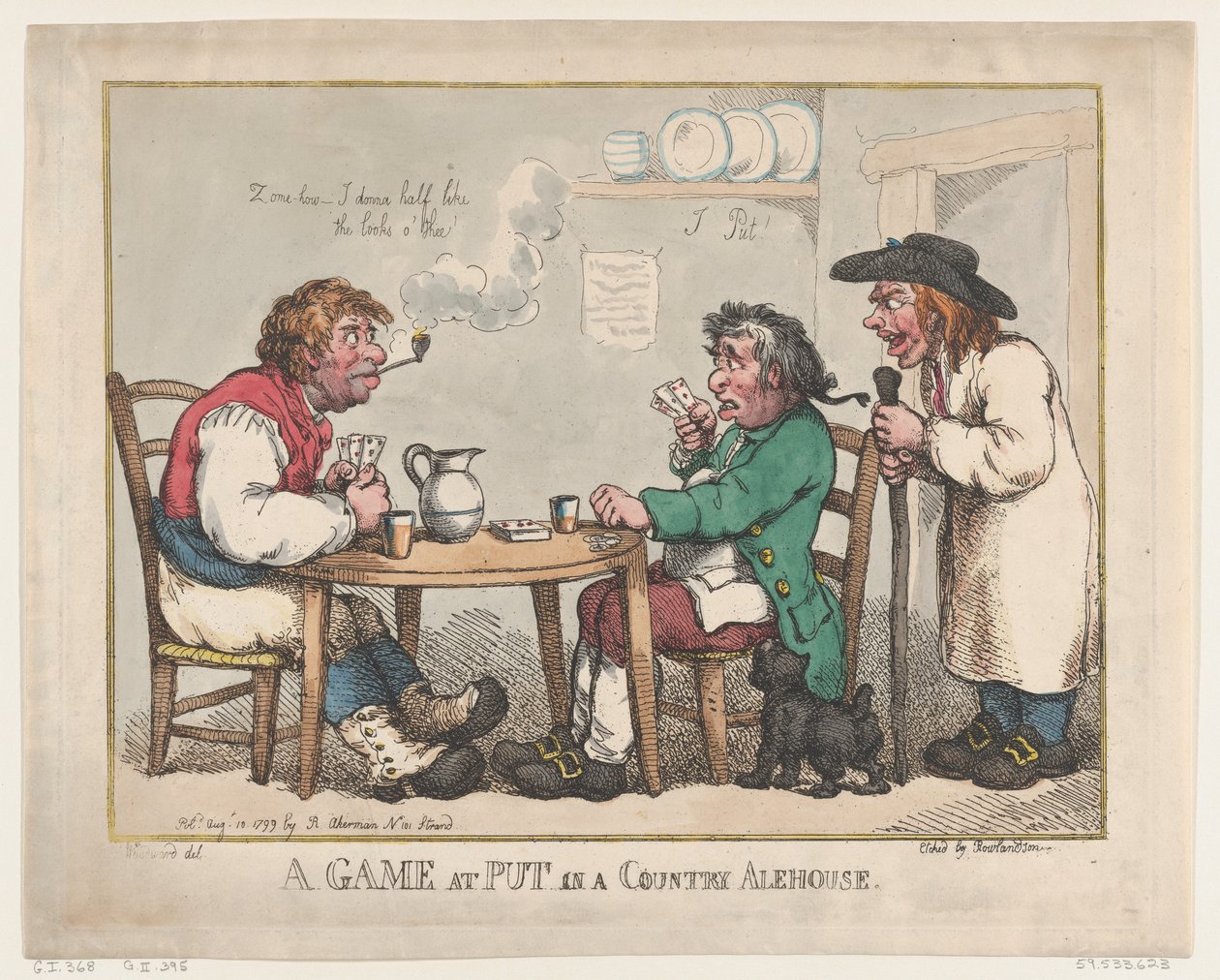 A Game at Put in a Country Alehouse, 10. srpna 1799, 10. srpna 1799. od Thomas Rowlandson