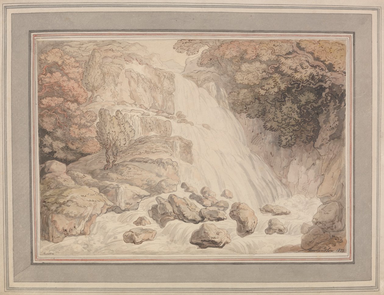 Vysoký vodopád od Thomas Rowlandson