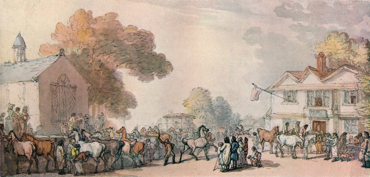 A Horse Fair v Southamptonu, c1820, 1918 od Thomas Rowlandson