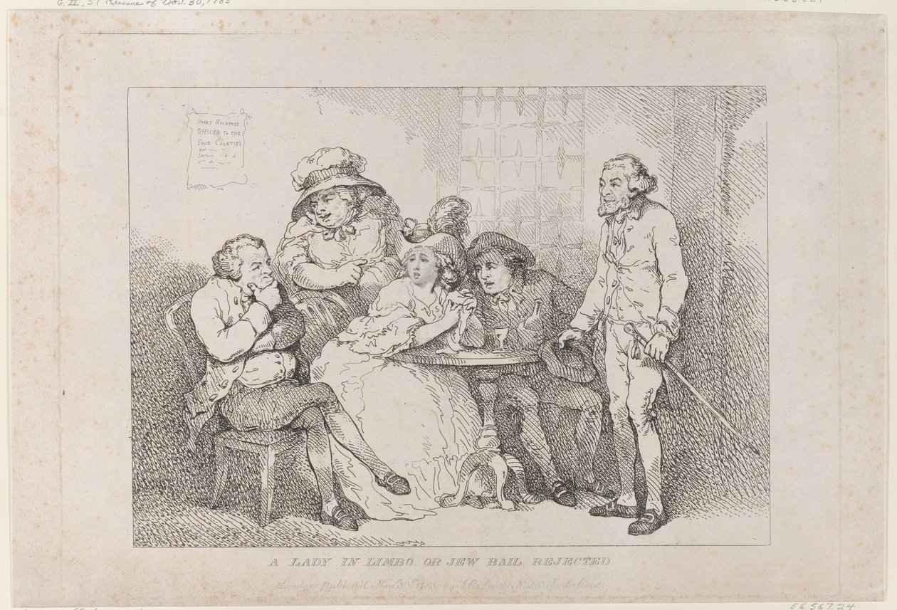 Žena v nejistotě, aneb zamítnutá kauce pro Žida od Thomas Rowlandson