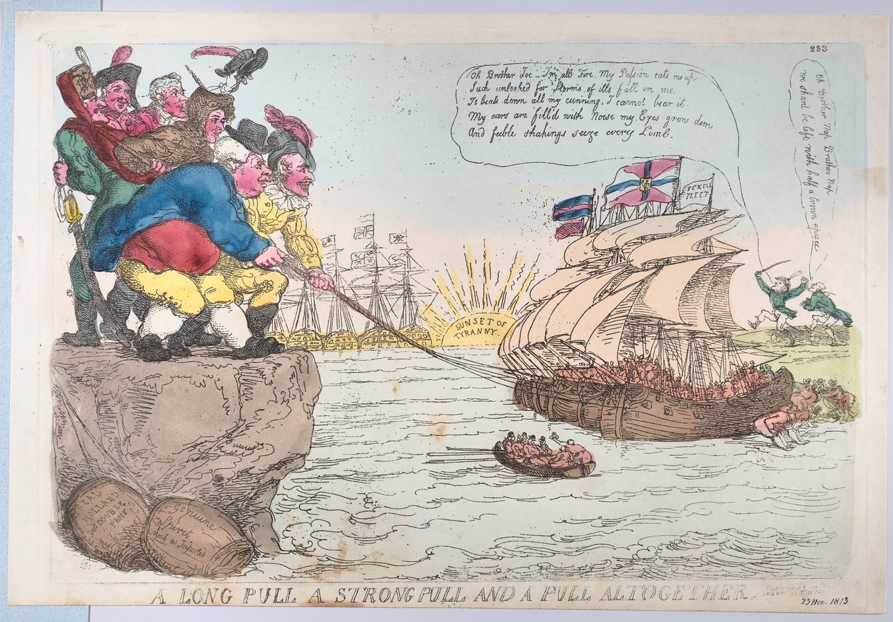 Dlouhý tah Silný tah a tah dohromady, 25. listopadu 1813, 25. listopadu 1813. od Thomas Rowlandson
