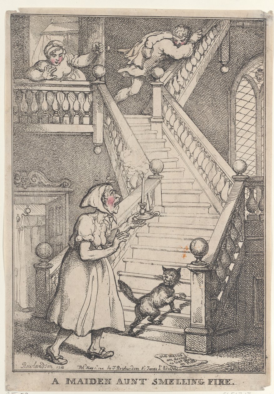 Svobodná teta, která cítí oheň od Thomas Rowlandson