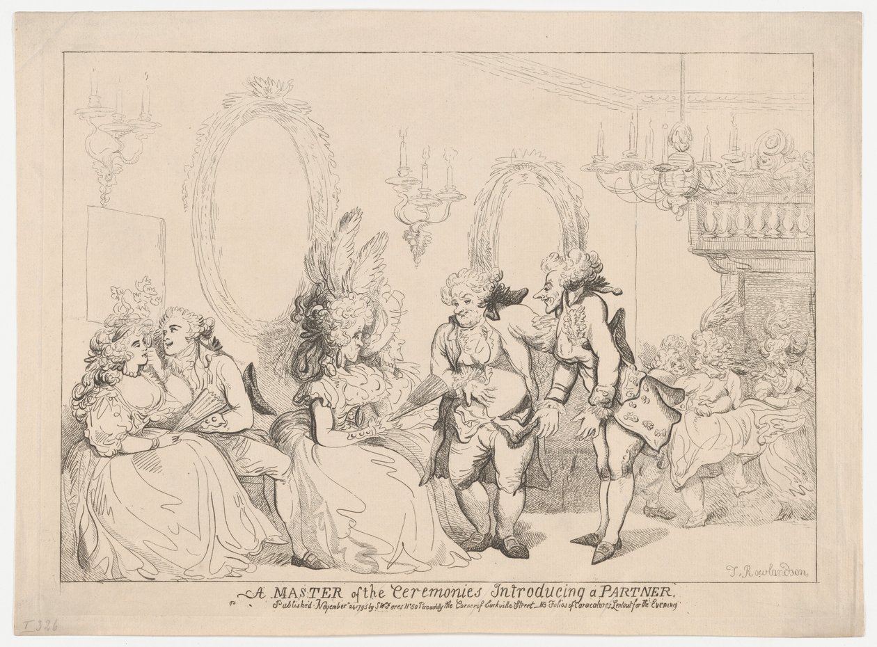 Moderátor představující partnera od Thomas Rowlandson