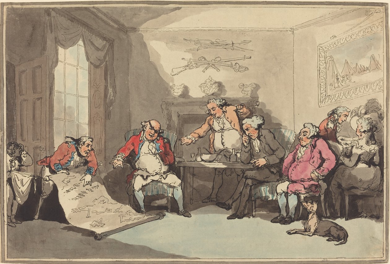 Setkání domobrany od Thomas Rowlandson