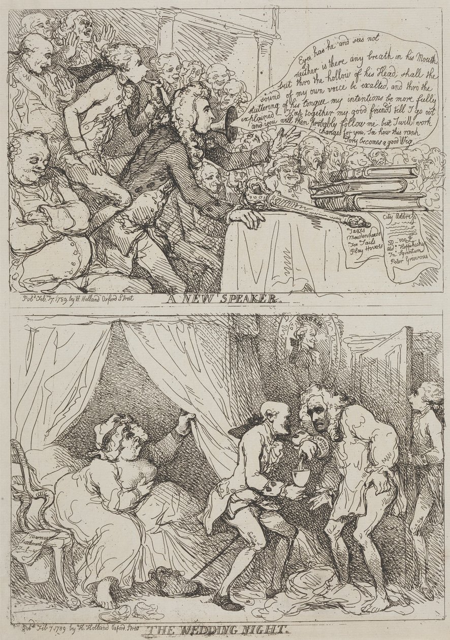 Nový řečník – Svatební noc od Thomas Rowlandson