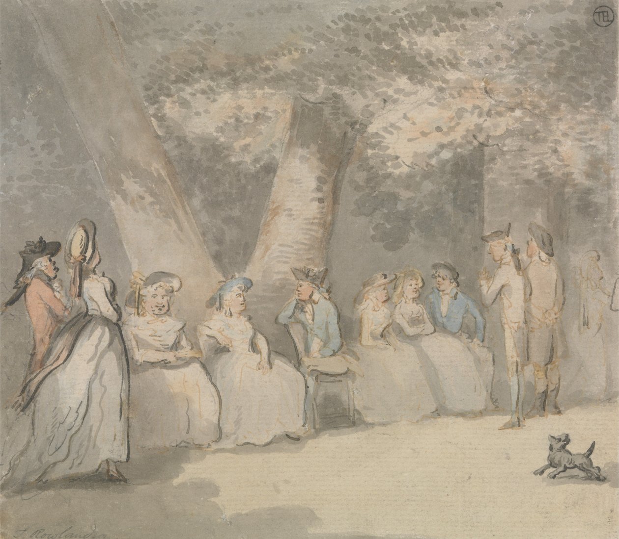 Scéna v parku od Thomas Rowlandson