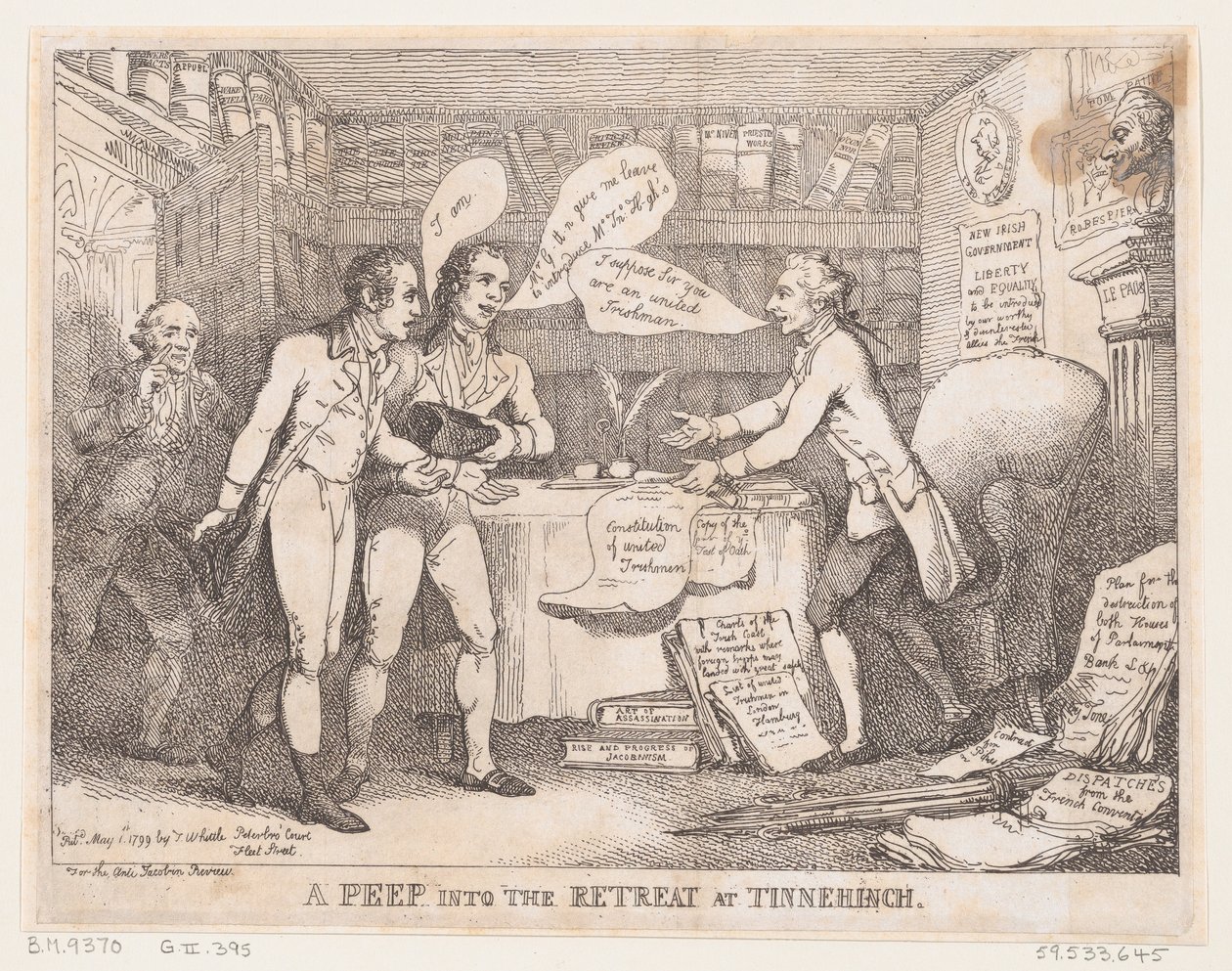 A Peep into the Retreat at Tinnechurch United Irish, 1. května 1799, 1. května 1799. od Thomas Rowlandson