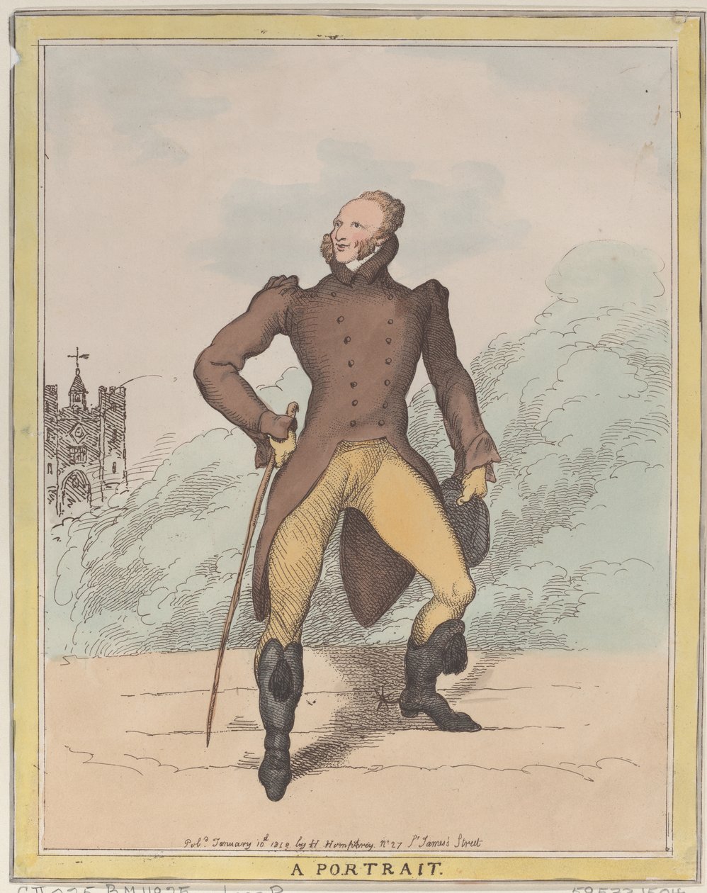 Portrét Lord Petersham, 10. ledna 1812, 10. ledna 1812. od Thomas Rowlandson