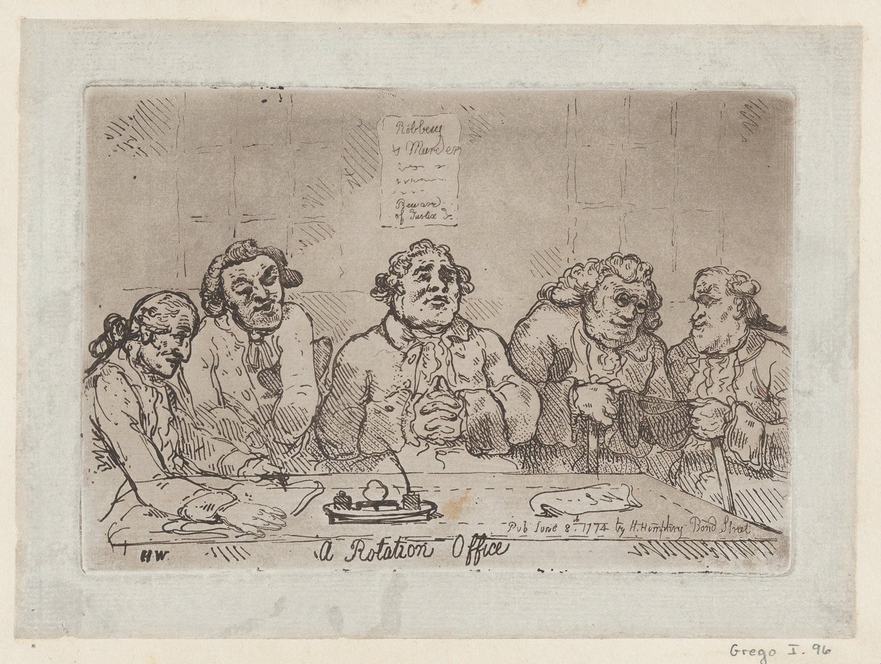 A Rotation Office, [8. června 1774] 1779 reedice. [8. června 1774] 1779 reedice. od Thomas Rowlandson
