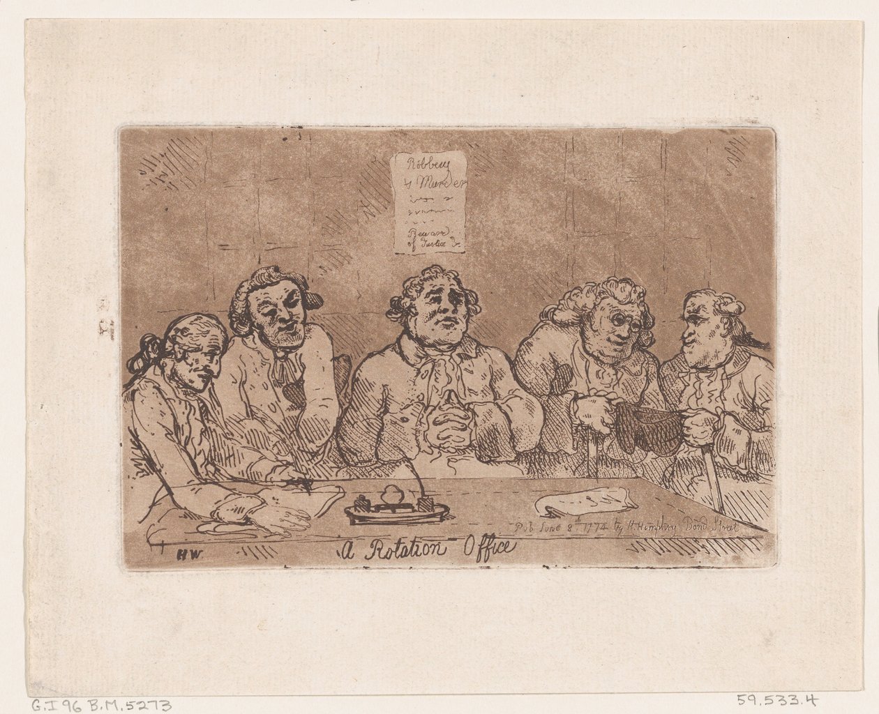 A Rotation Office, 8. června 1774., 8. června 1774. od Thomas Rowlandson
