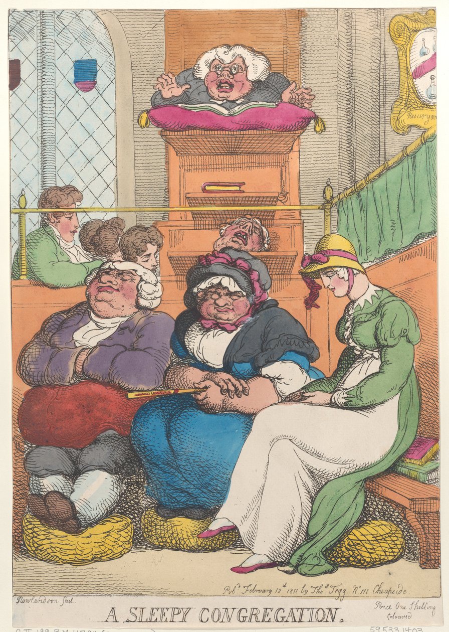 Ospalá kongregace, 12. února 1811, 12. února 1811. od Thomas Rowlandson