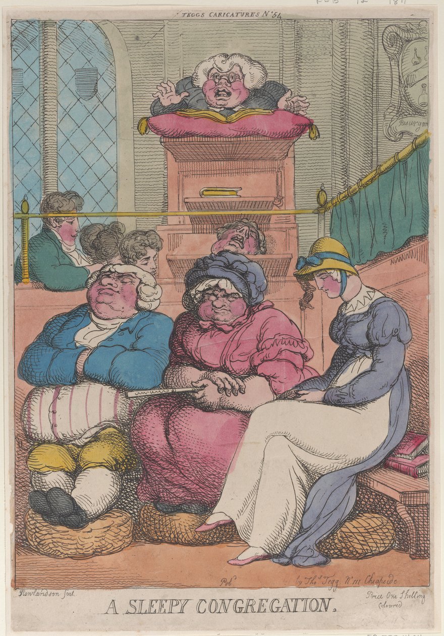 Ospalá kongregace, 12. února 1811, 12. února 1811. od Thomas Rowlandson