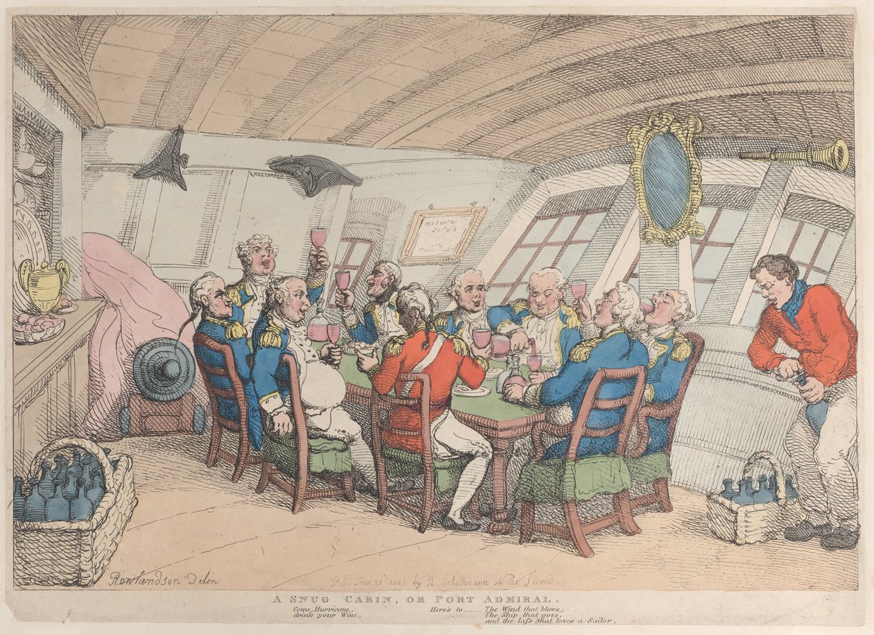 Útulná kajuta neboli přístavní admirál, 21. června 1808, 21. června 1808. od Thomas Rowlandson
