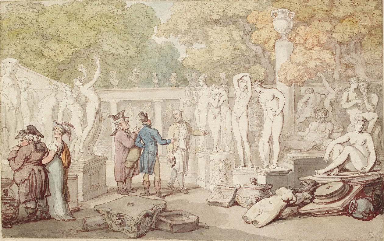 Sochařský dvůr, c19. století od Thomas Rowlandson