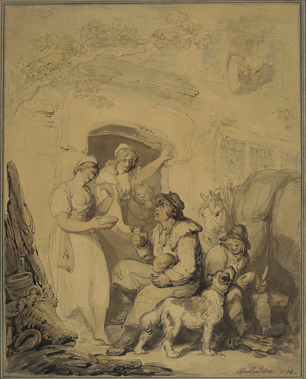Zastávka v hostinci od Thomas Rowlandson