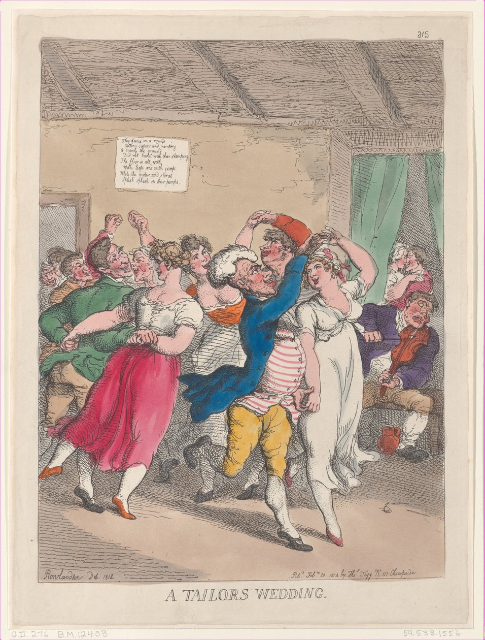 Svatba krejčího, 20. února 1814, 20. února 1814. od Thomas Rowlandson