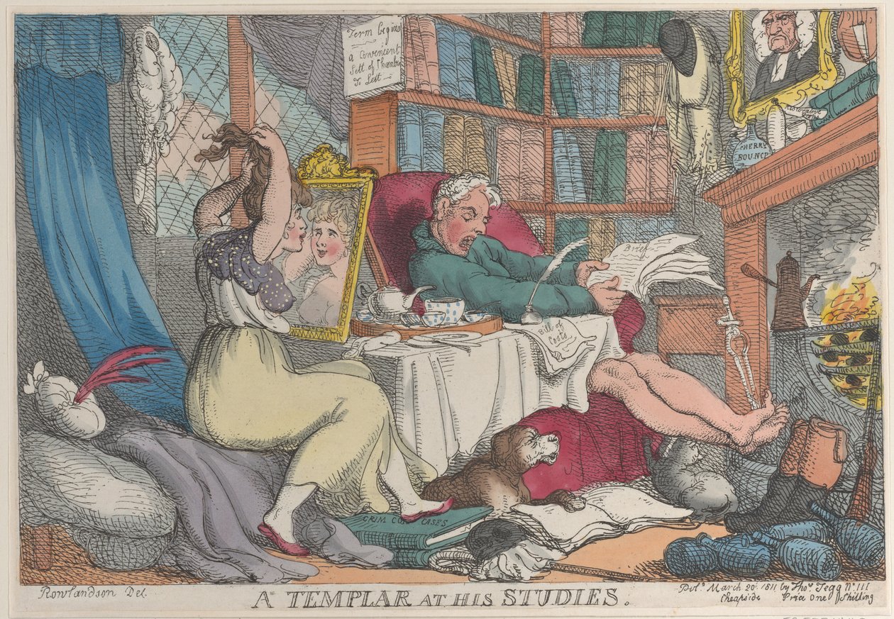 Templář na studiích, 20. března 1811, 20. března 1811. od Thomas Rowlandson