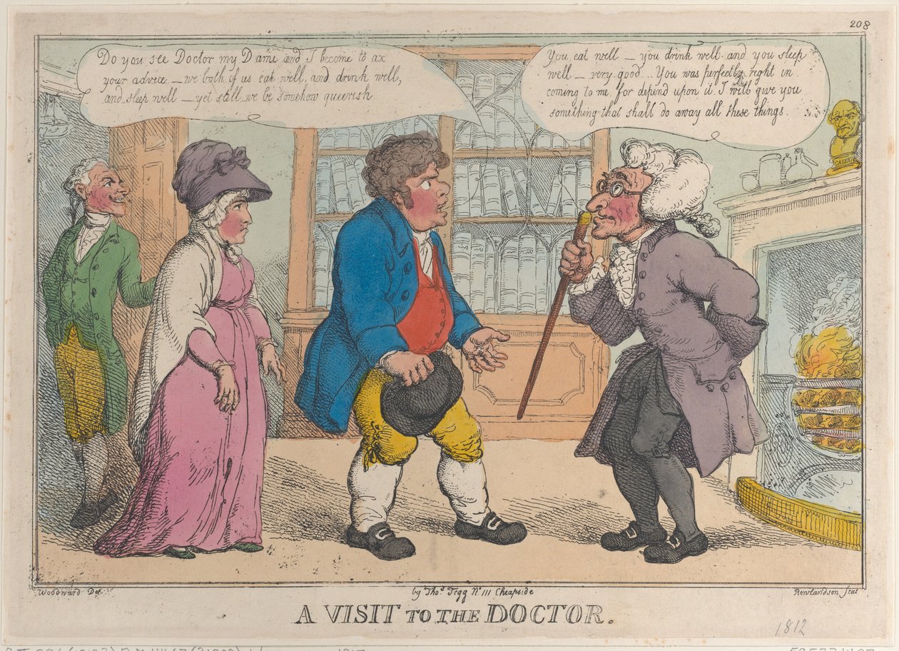 Návštěva u lékaře, 1809-12., 1809-12. od Thomas Rowlandson