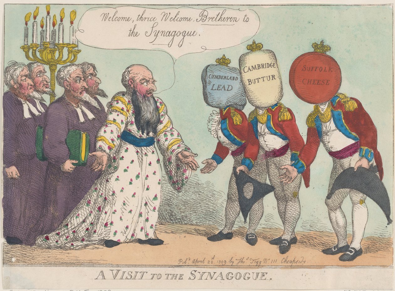 Návštěva v synagoze, 28. dubna 1809, 28. dubna 1809. od Thomas Rowlandson