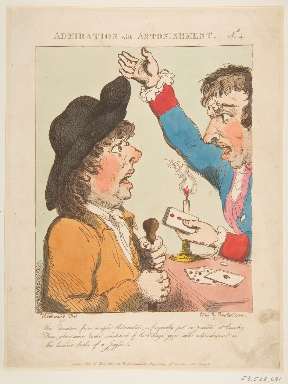 Obdiv s úžasem Le Brun Travested aneb karikatury pašijí, 21. ledna 1800. od Thomas Rowlandson