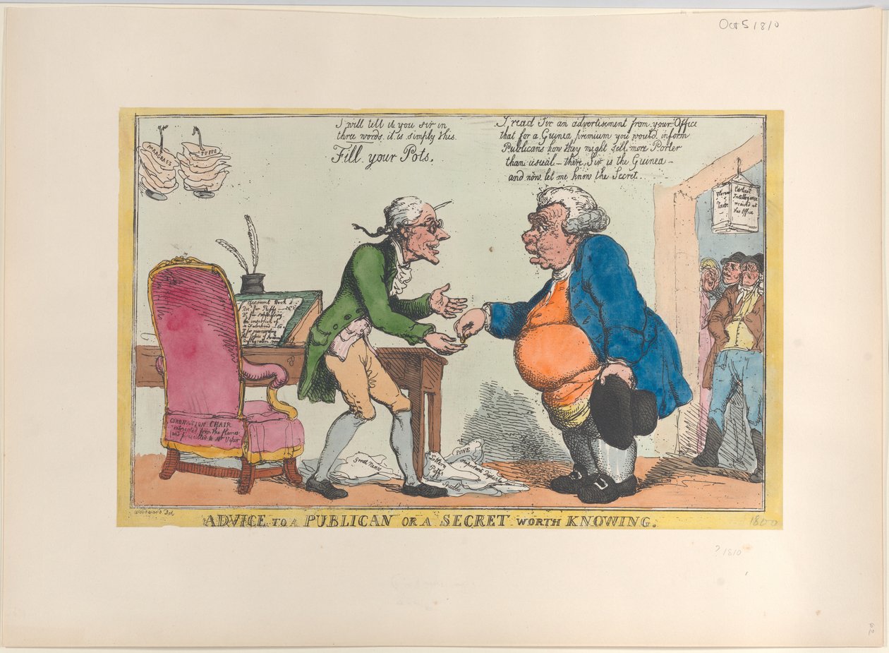 Rada pro publikána aneb tajemství, které stojí za to vědět, 1810., 1810. od Thomas Rowlandson