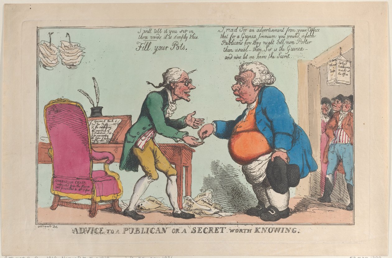 Rada pro publikána aneb tajemství, které stojí za to vědět, 1810., 1810. od Thomas Rowlandson