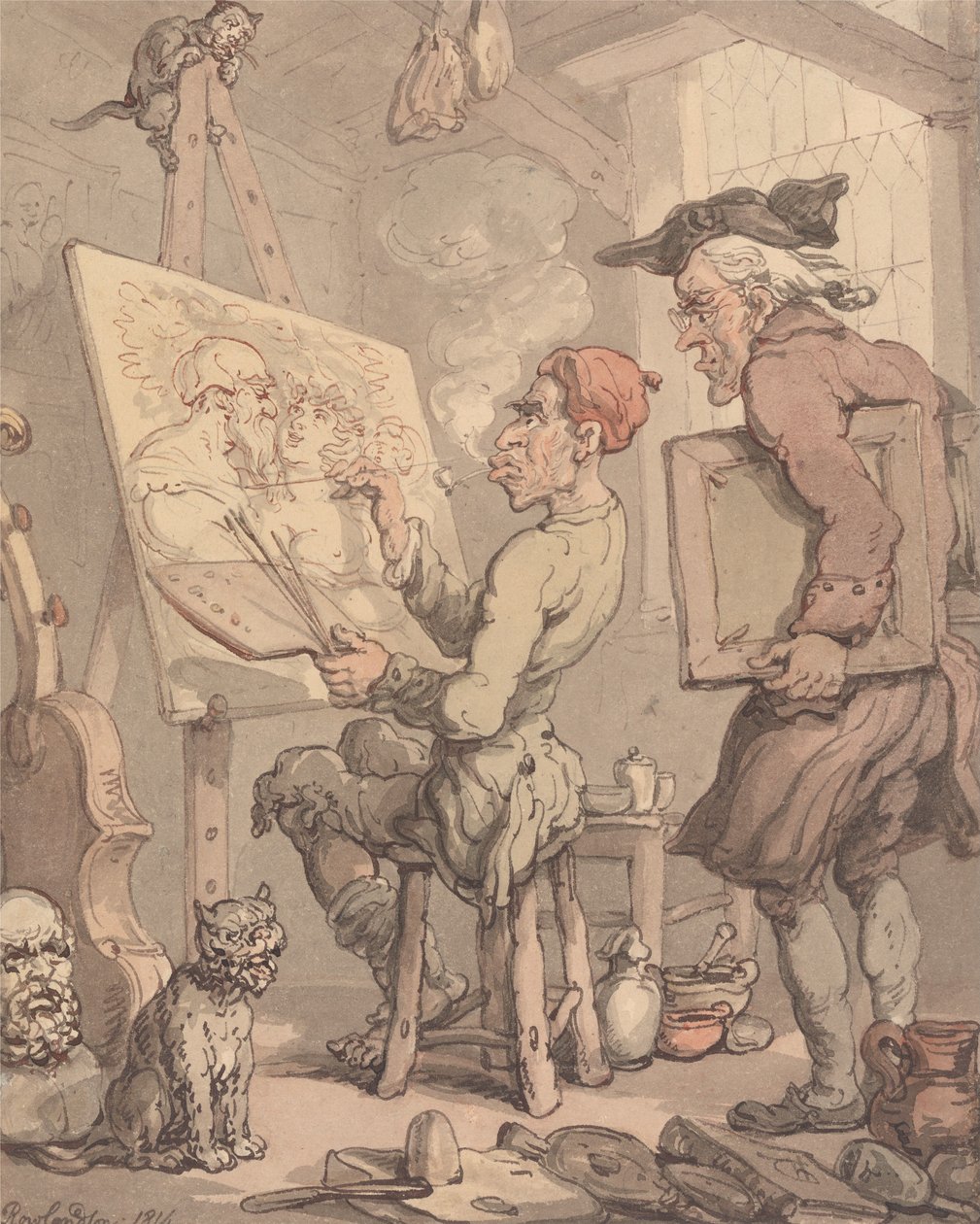 Ateliér umělce od Thomas Rowlandson
