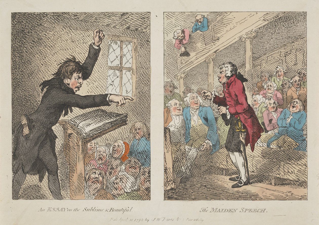 Esej o vznešeném a krásném, První projev od Thomas Rowlandson