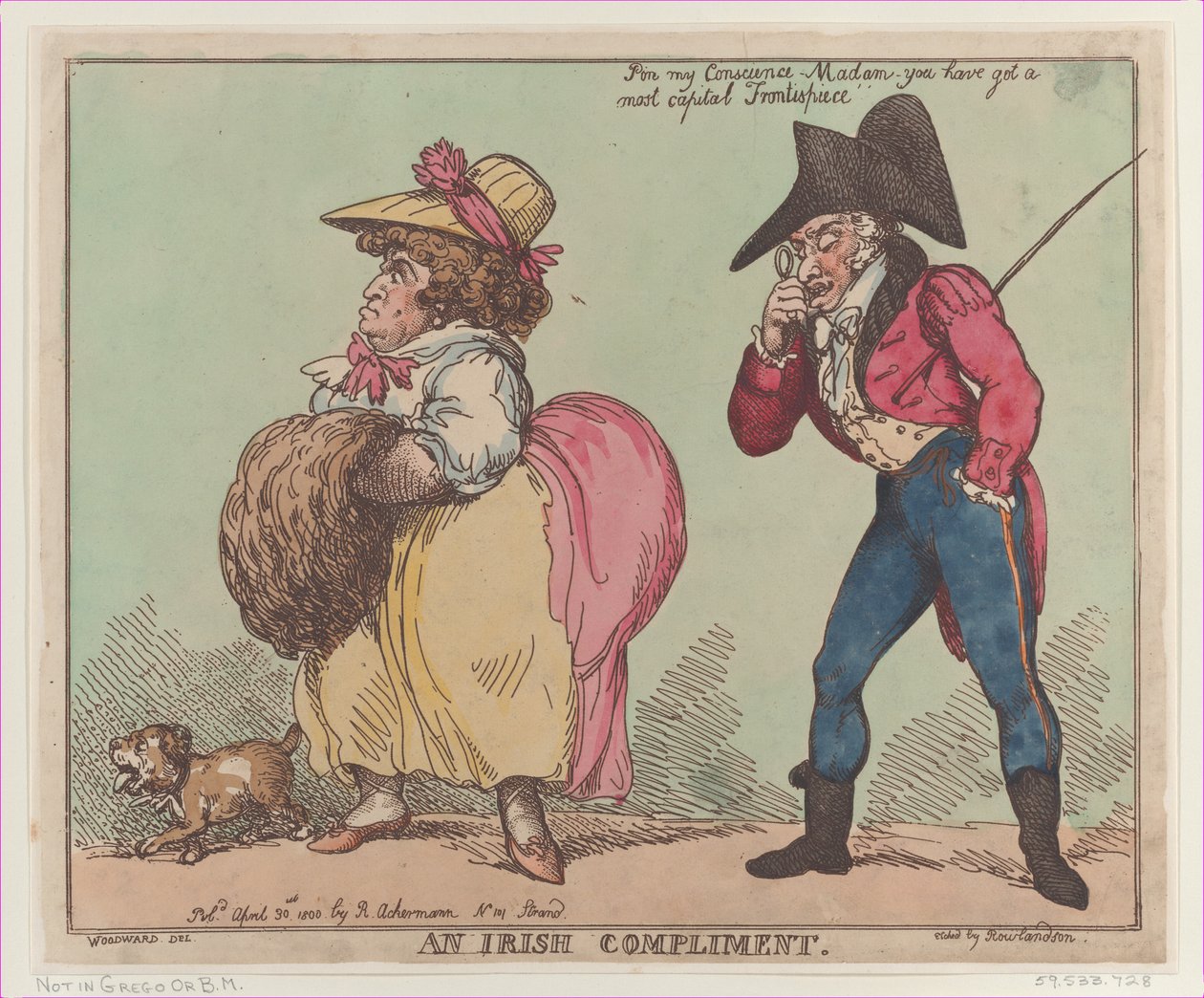 Irský kompliment, 30. dubna 1800, 30. dubna 1800. od Thomas Rowlandson