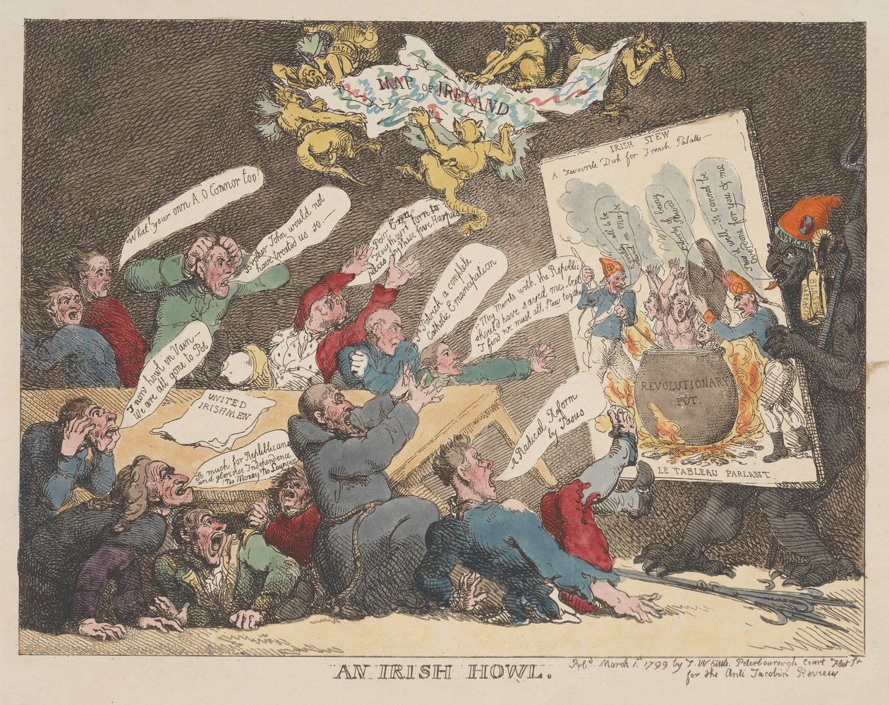 Irský výkřik od Thomas Rowlandson