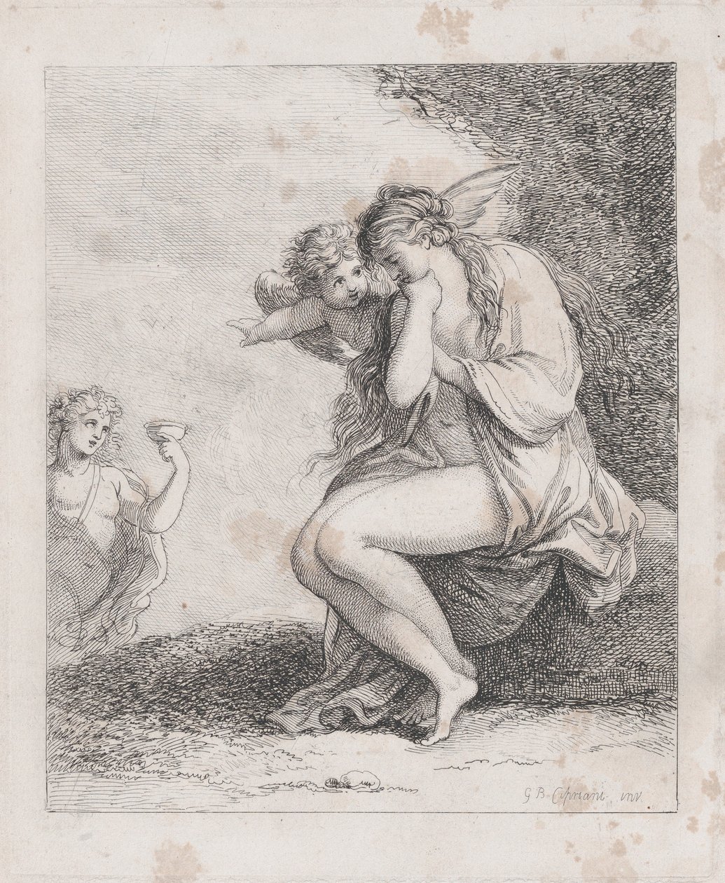 Ariadna na Naxu Přiblížil se Bacchus, ca. 1790, ca. 1790. od Thomas Rowlandson
