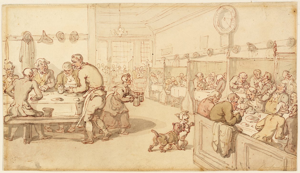 Ve staré anglické jídelně od Thomas Rowlandson